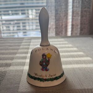 Vintage Sears "Christmas Around the World" porcelain bell from 1981 collection.